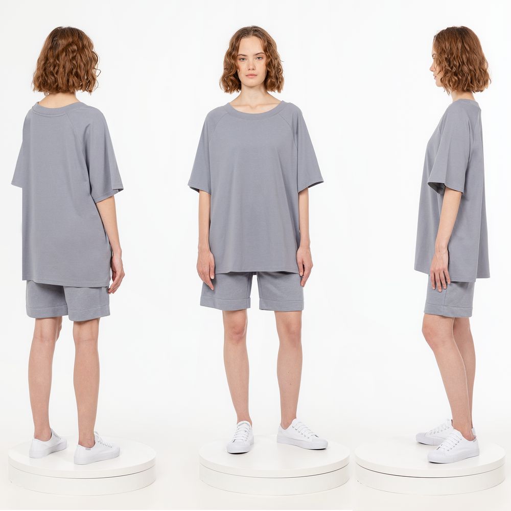 Футболка унисекс оверсайз T2, серая — изображение 5