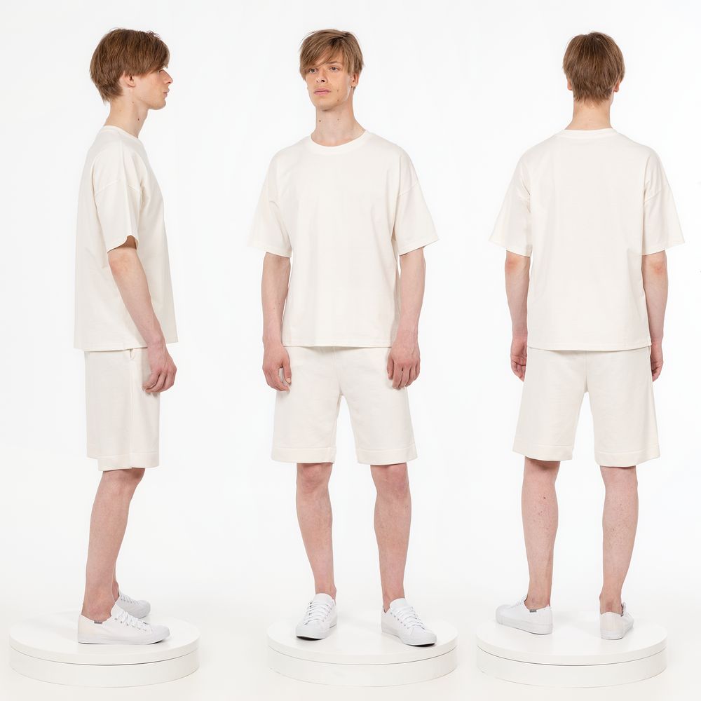 Футболка унисекс оверсайз T3, молочно-белая — изображение 6