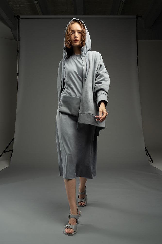 Платье D2, серое — изображение 3
