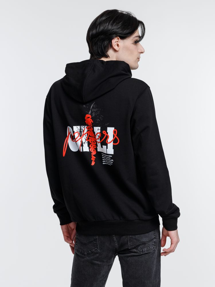 Худи унисекс с карманом на груди Chest Pocket, черное — изображение 19