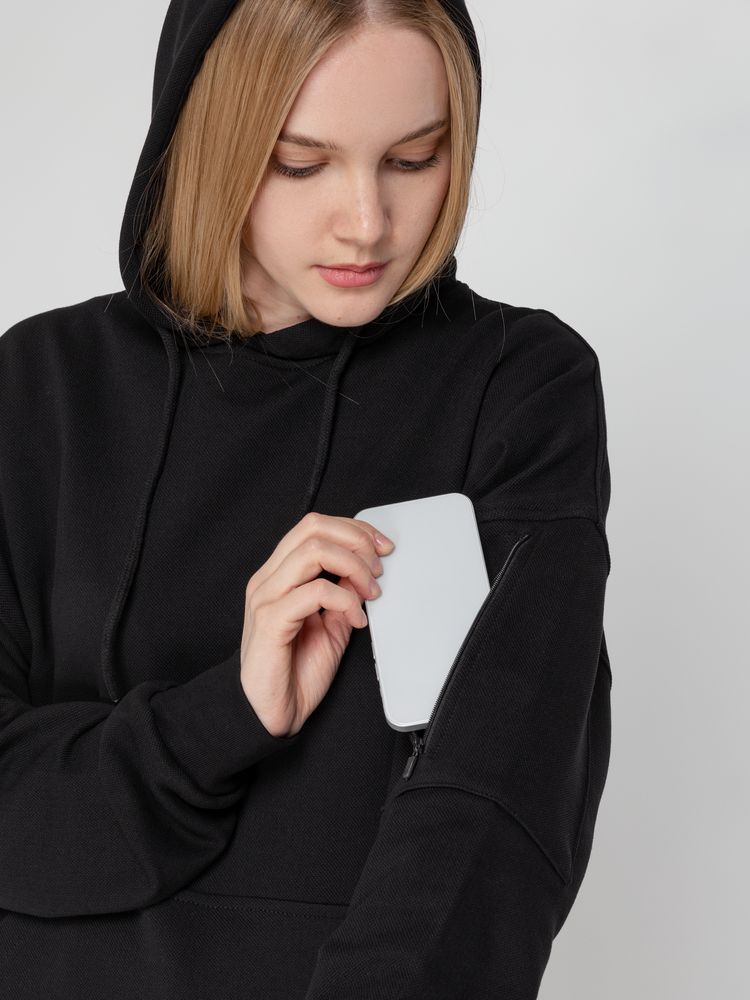 Худи унисекс Hand Some, черное — изображение 12