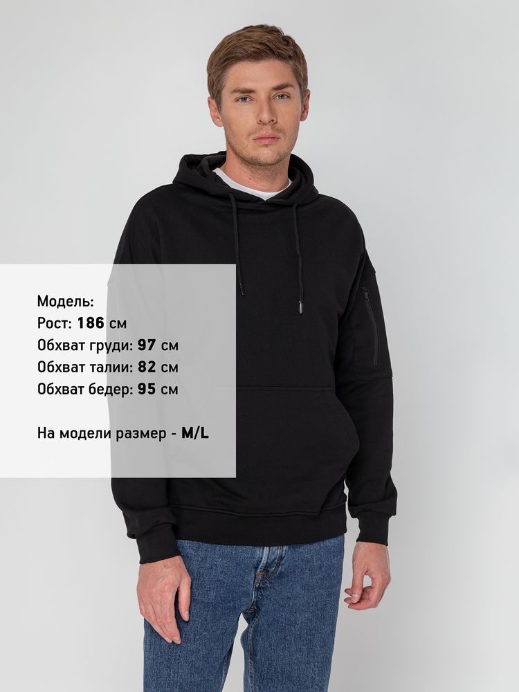 Худи унисекс Hand Some, черное — изображение 13