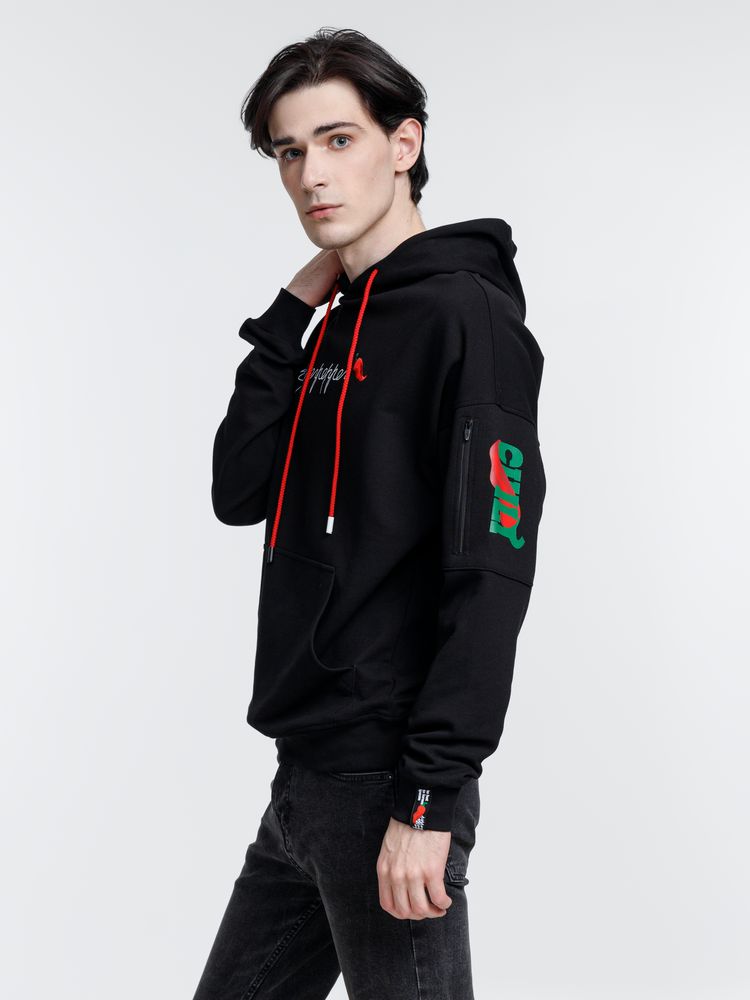 Худи унисекс Hand Some, черное — изображение 18