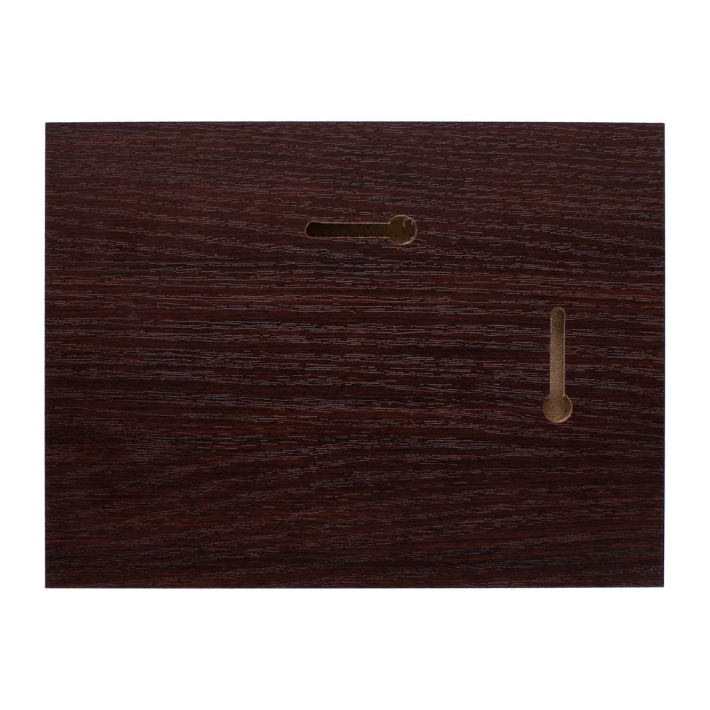 Плакетка Plaque, малая, вишня с серебристой пластиной — изображение 4