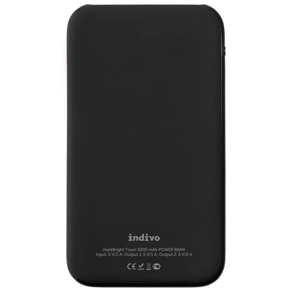 Аккумулятор с подсветкой markBright Town, 5000 мАч, черный — изображение 5