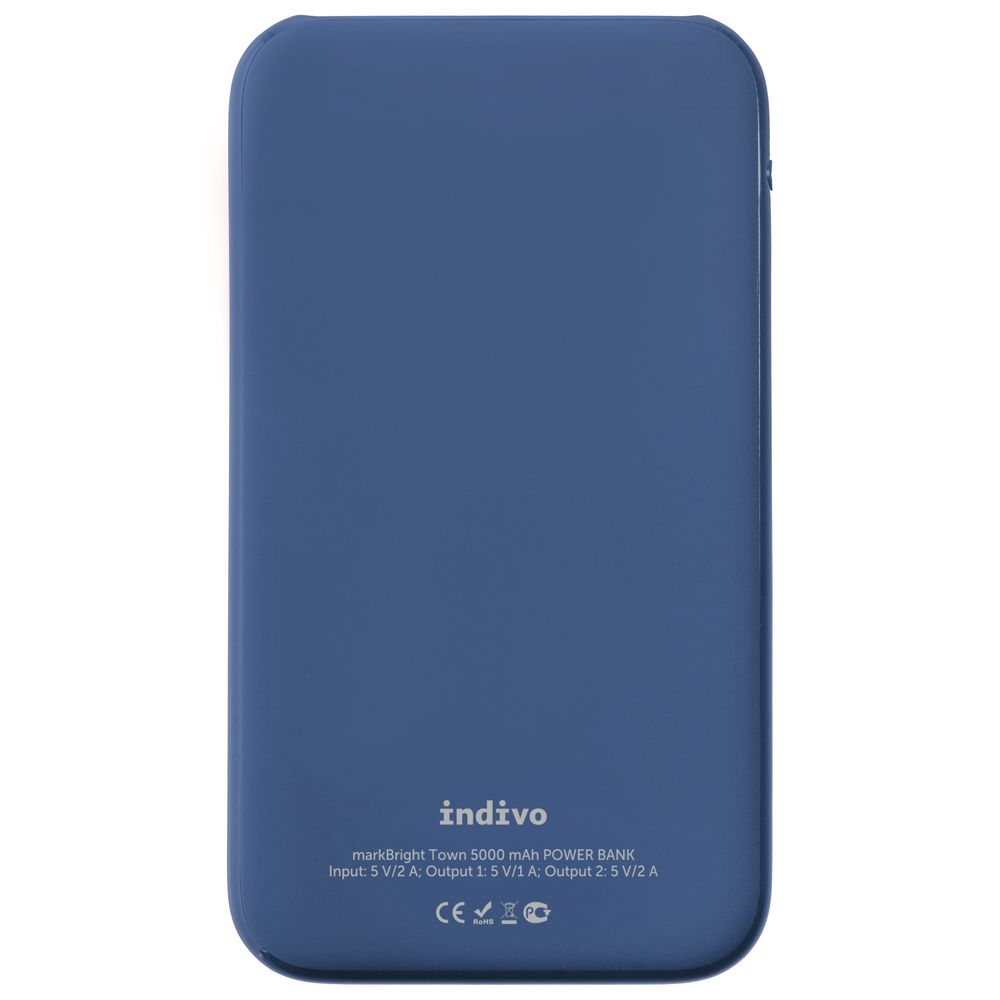 Аккумулятор с подсветкой markBright Town, 5000 мАч, синий — изображение 4