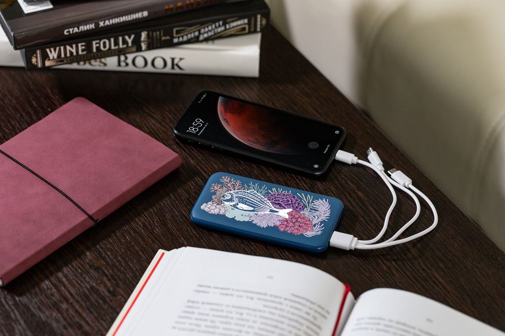 Аккумулятор с подсветкой markBright Town, 5000 мАч, синий — изображение 10