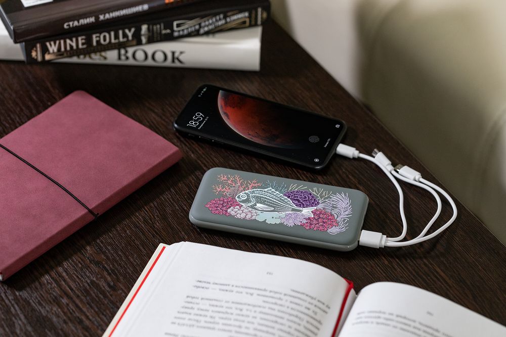 Аккумулятор с подсветкой markBright City, 10000 мАч, серый — изображение 9