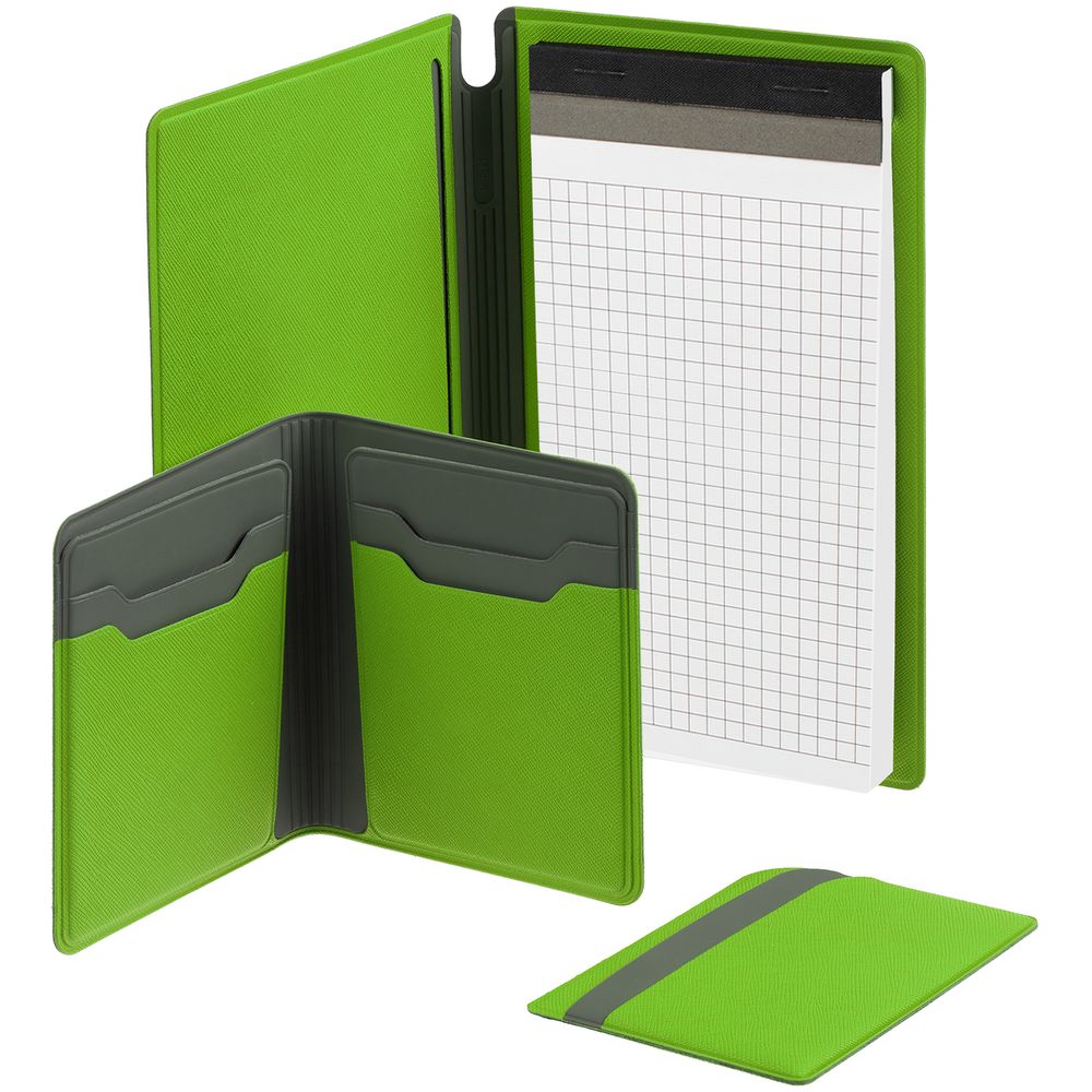 Картхолдер с отделением для купюр Dual, зеленый — изображение 7