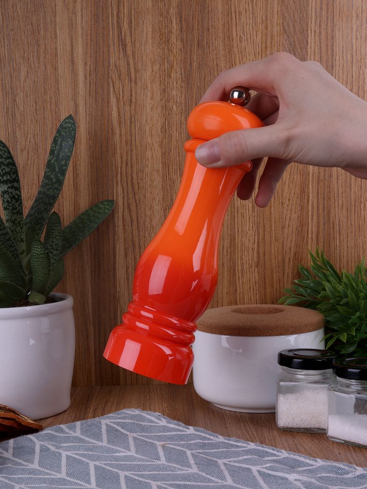 Механическая мельница для специй Gambit, оранжево-красная — изображение 6