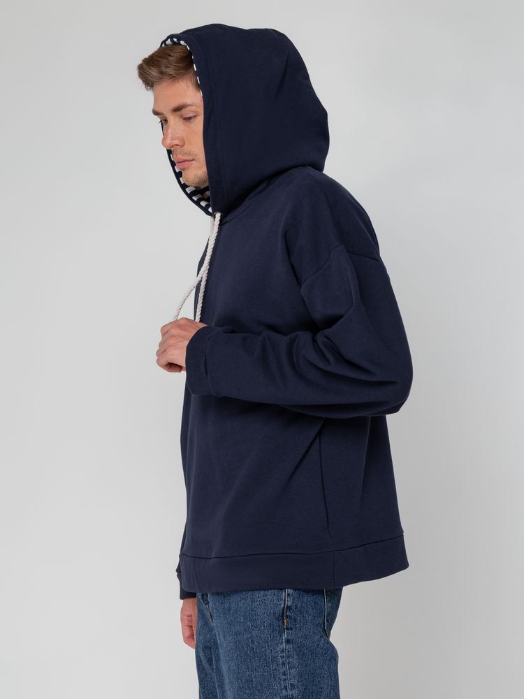 Худи унисекс оверсайз Seamark, темно-синее — изображение 10