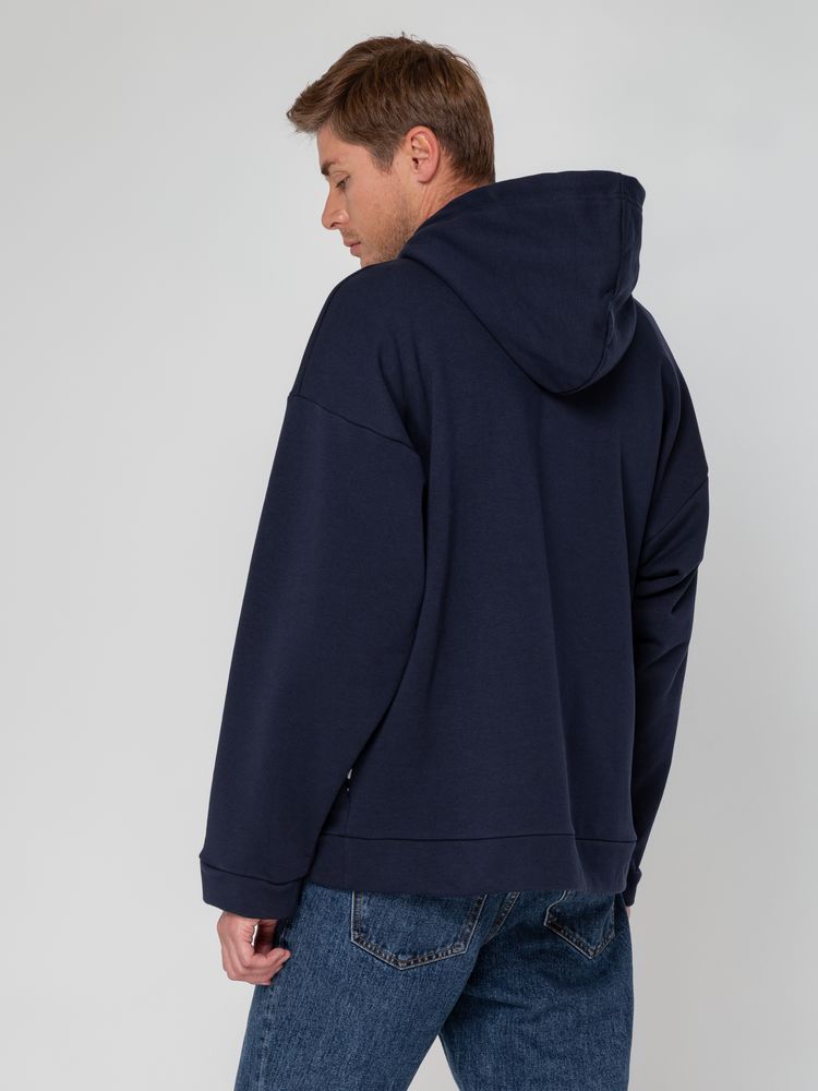 Худи унисекс оверсайз Seamark, темно-синее — изображение 11