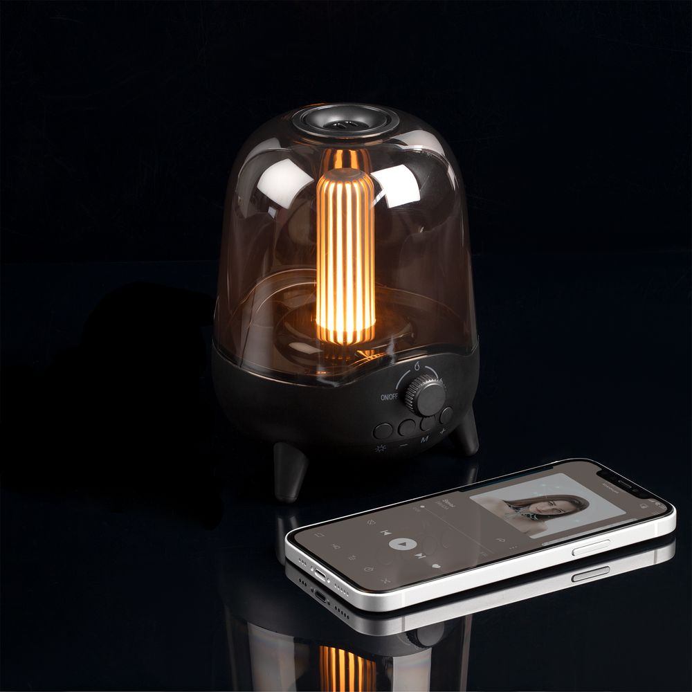 Беспроводная колонка с подсветкой soundFlicker, черная — изображение 9