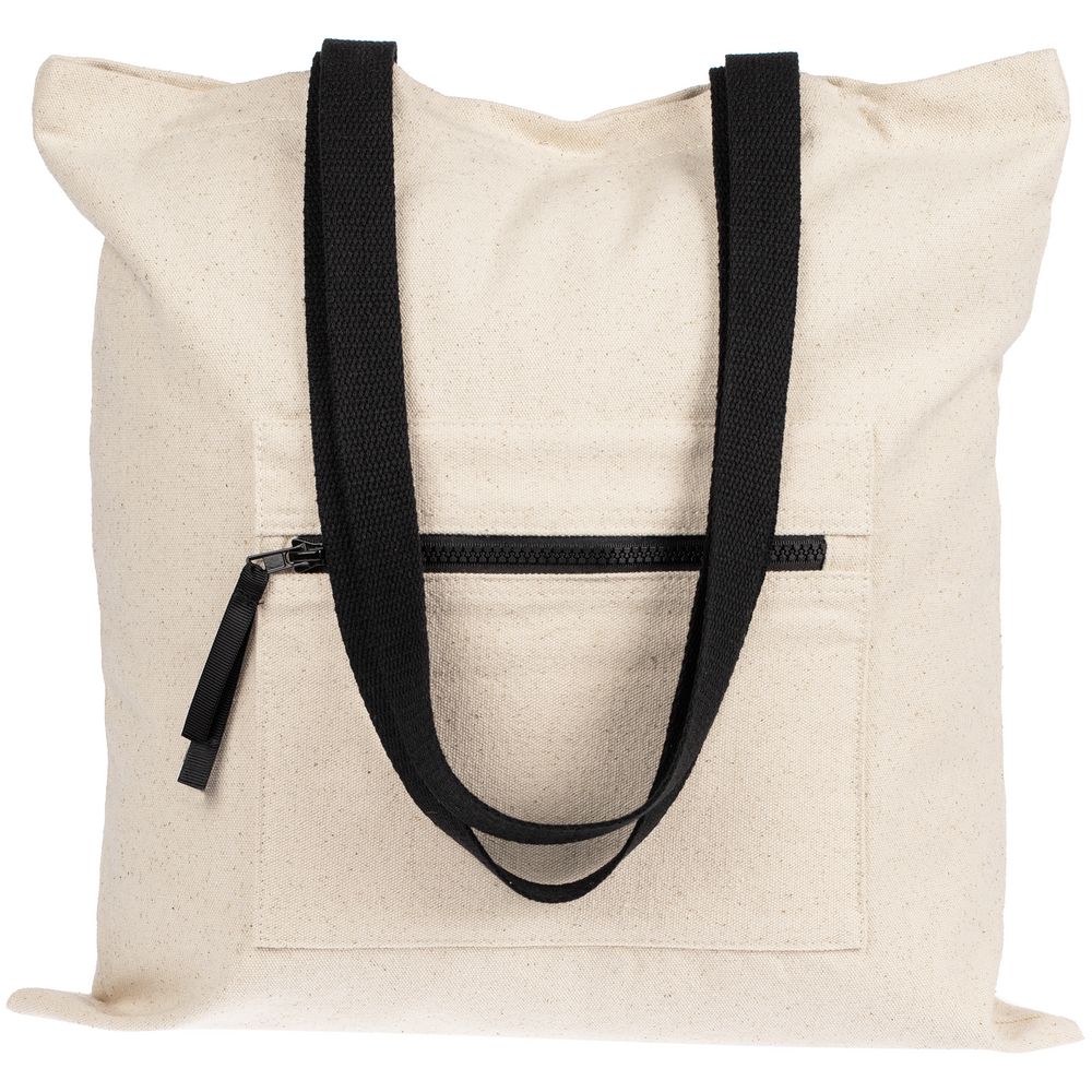 Сумка для покупок Stroll, неокрашенная с черным — изображение 3