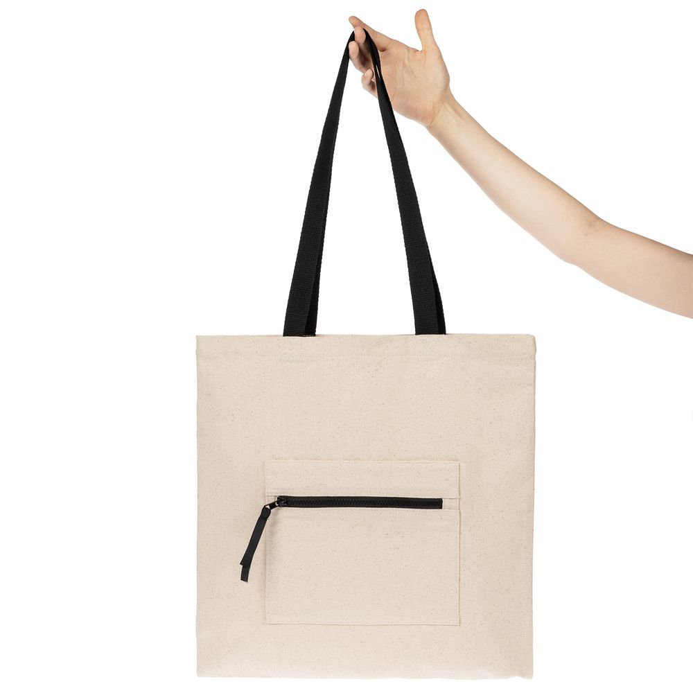 Сумка для покупок Stroll, неокрашенная с черным — изображение 8