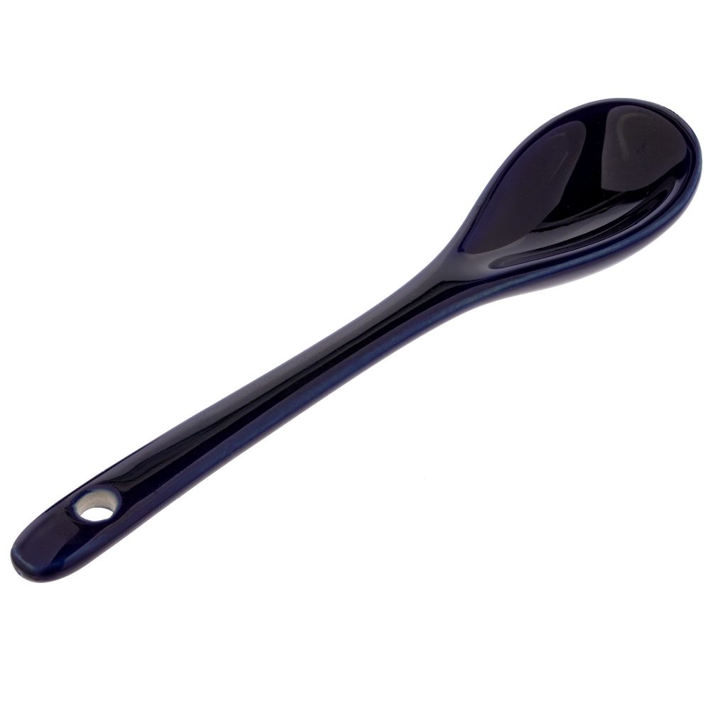 Кружка-хамелеон Melty с ложкой, черная с синим — изображение 5