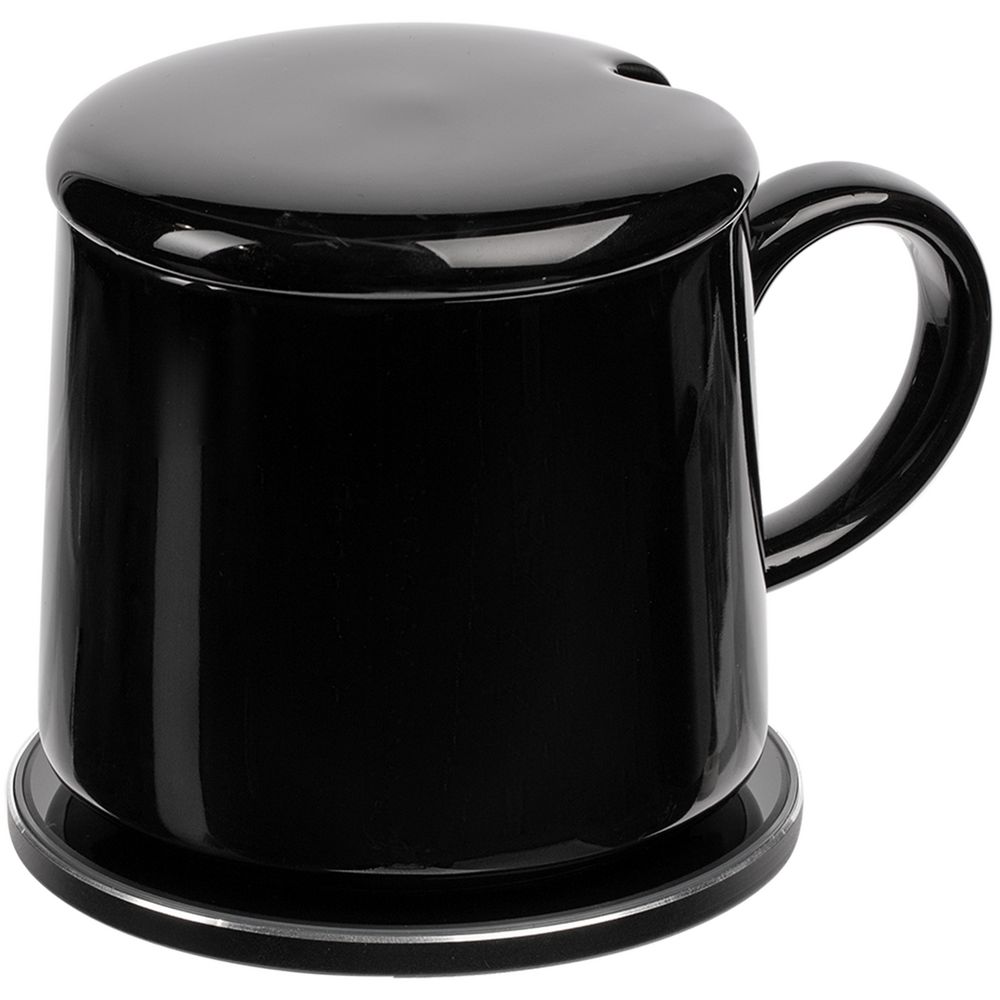 Кружка с подогревом и беспроводной зарядкой Dual Base, ver.2, черная — изображение 5