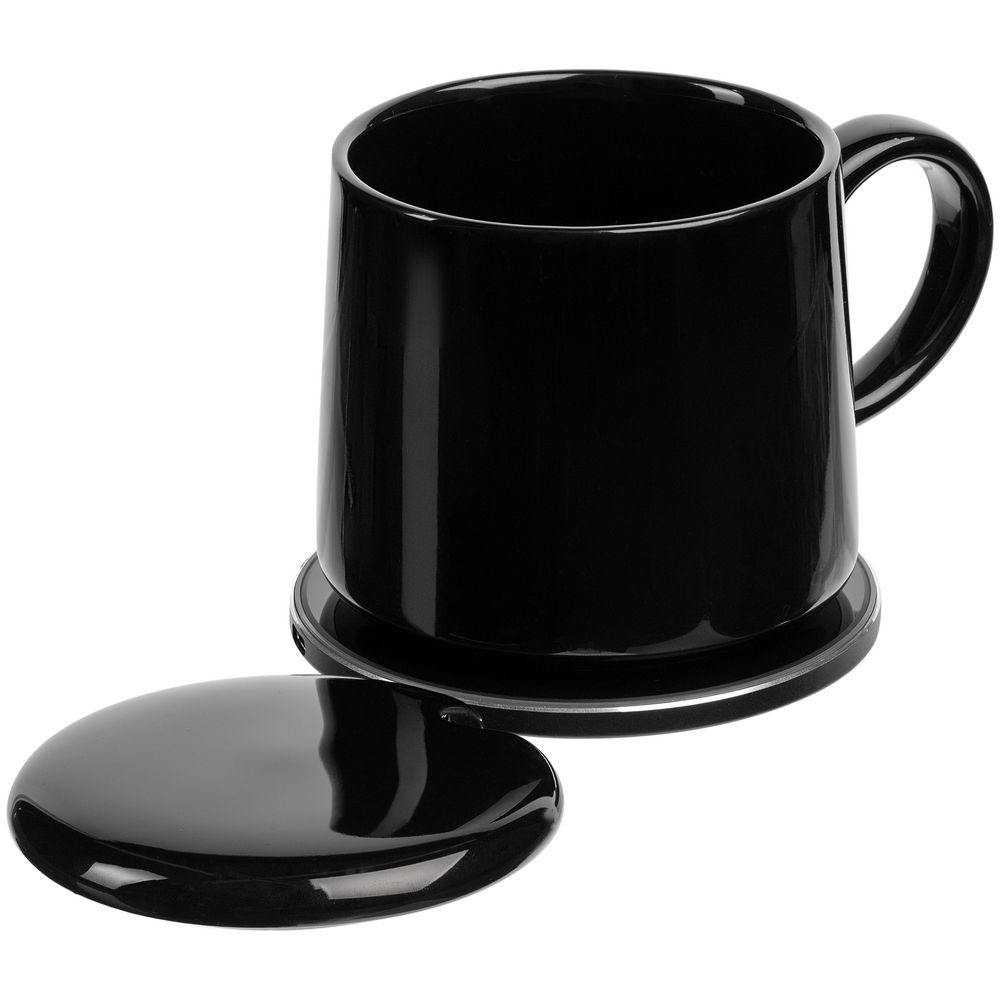 Кружка с подогревом и беспроводной зарядкой Dual Base, ver.2, черная — изображение 6