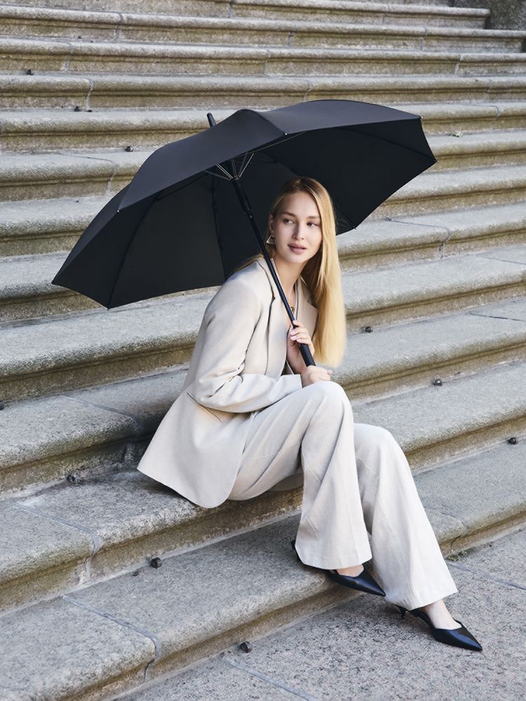 Зонт-трость Domelike, черный — изображение 7