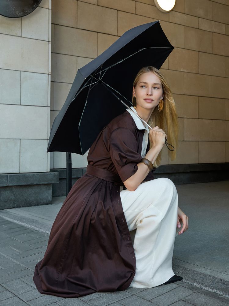 Зонт складной Nicety, бежевый — изображение 9