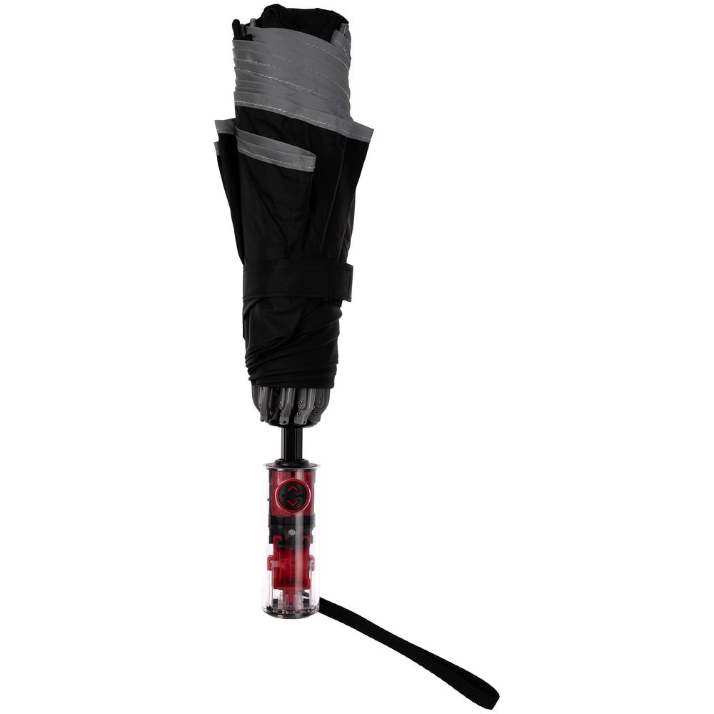 Зонт наоборот складной Futurum, черный — изображение 5