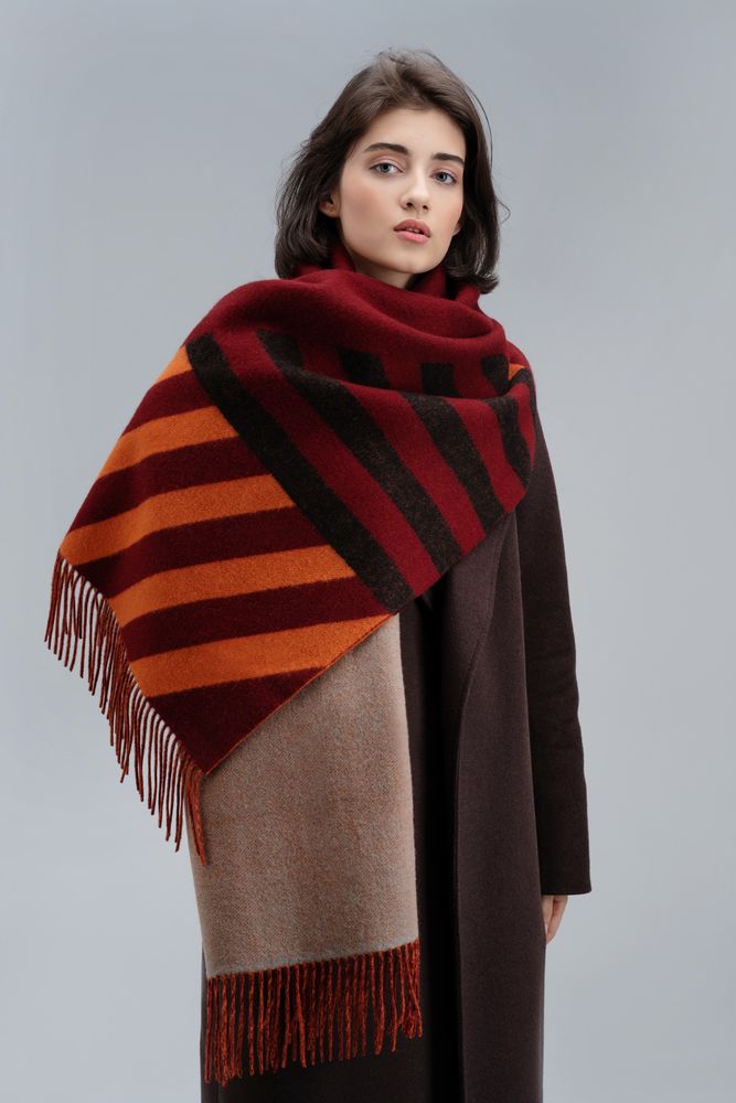 Палантин Charming, коричневый с оранжевым — изображение 15