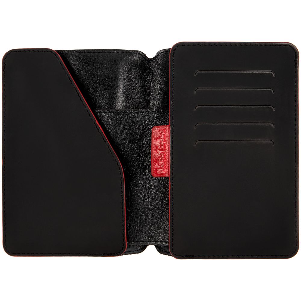 Автобумажник Arrival, черный с красным — изображение 3