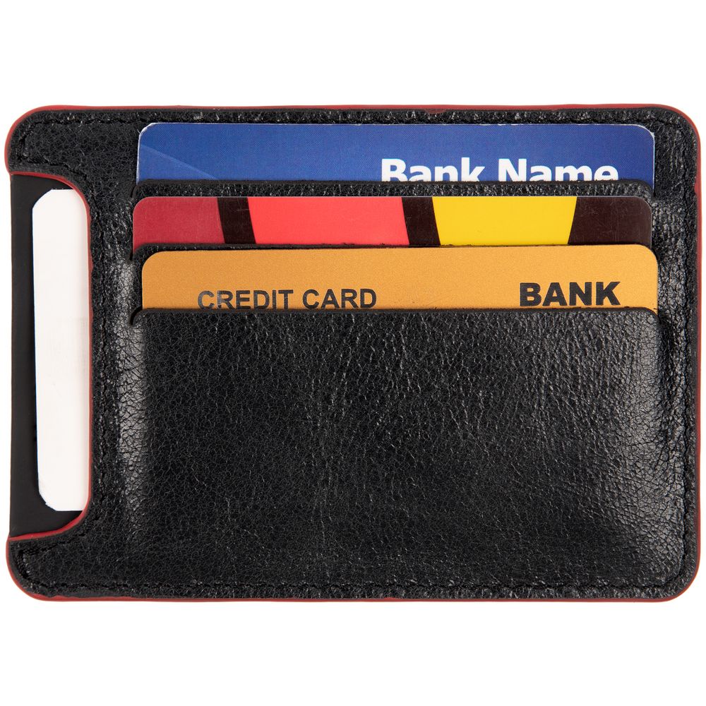 Чехол для карточек Arrival, черный с красным — изображение 6