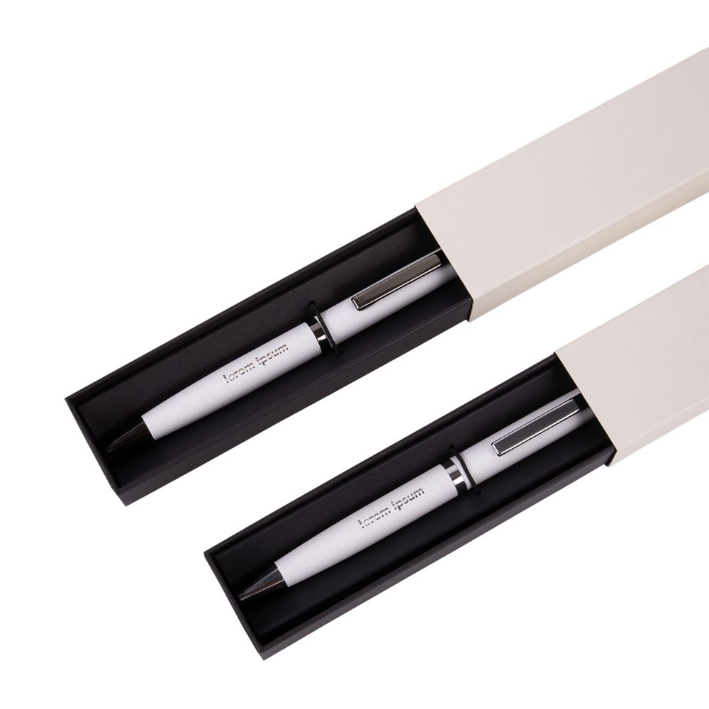 Ручка шариковая Inkish Gunmetal, белая — изображение 8