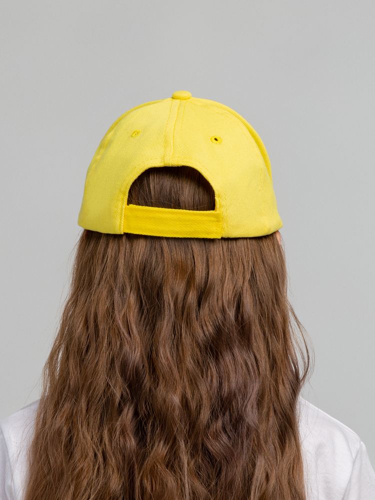 Бейсболка детская Standard Kids, желтая — изображение 7