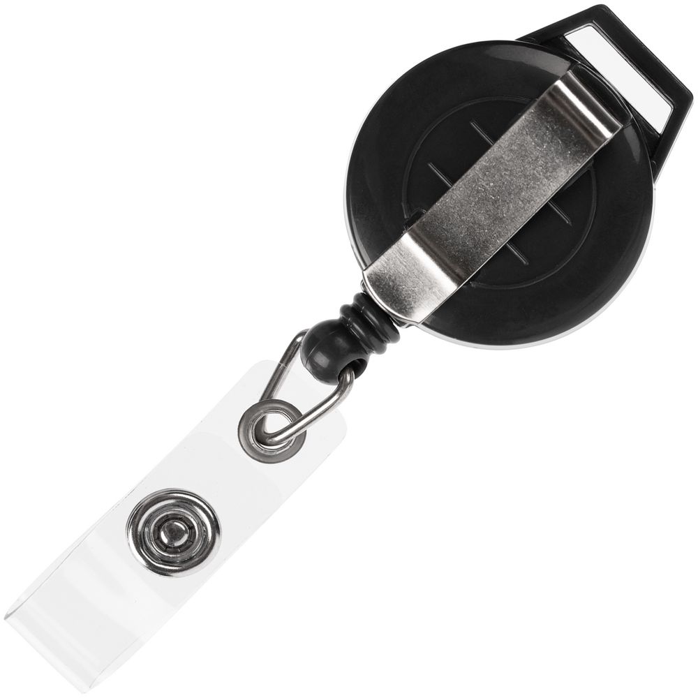 Ретрактор Attach New с ушком под ленту, черный — изображение 3