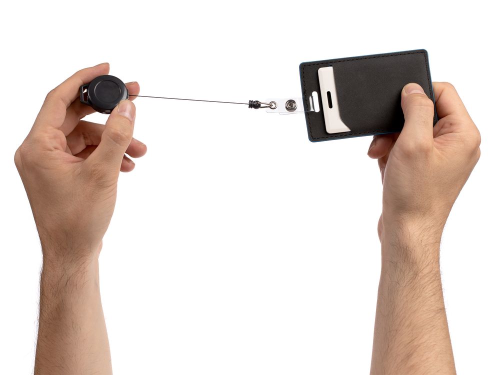 Ретрактор Attach New с ушком под ленту, черный — изображение 6