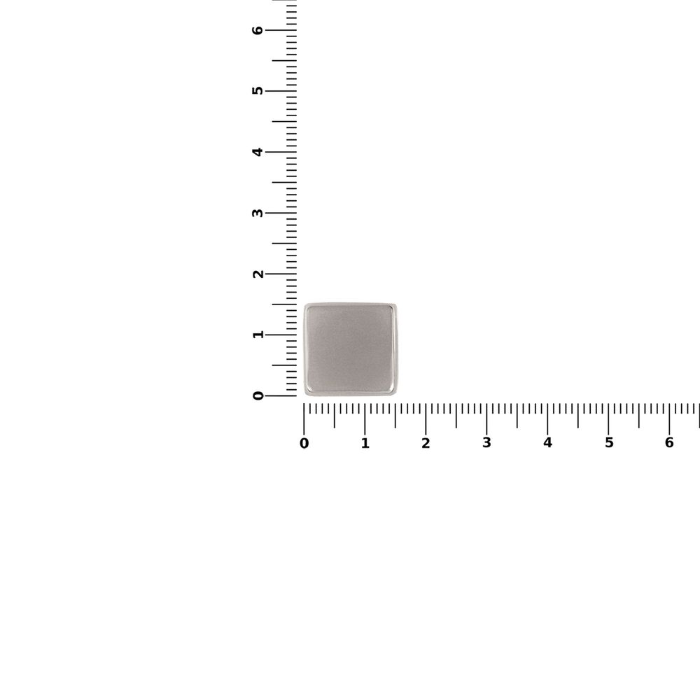 Квадратный шильдик на резинку Epoxi, матовый серебристый — изображение 4