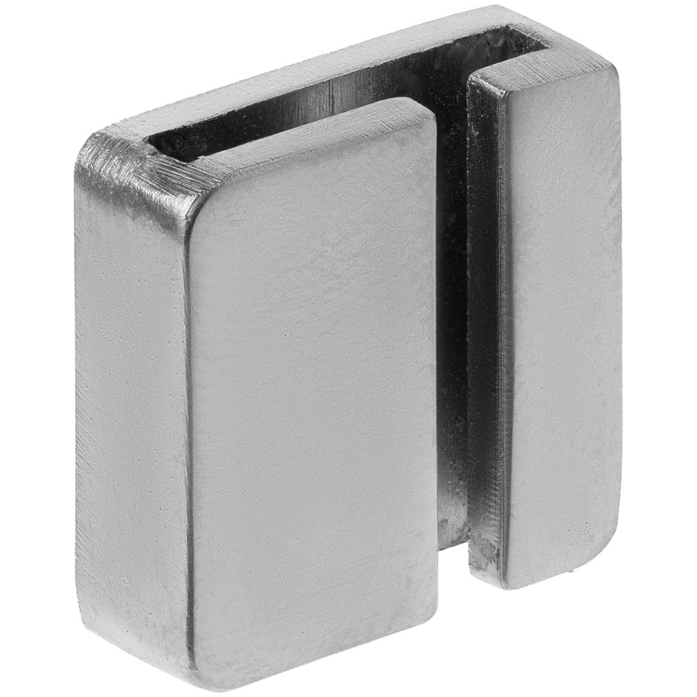 Квадратный шильдик на резинку Epoxi, матовый серебристый — изображение 6