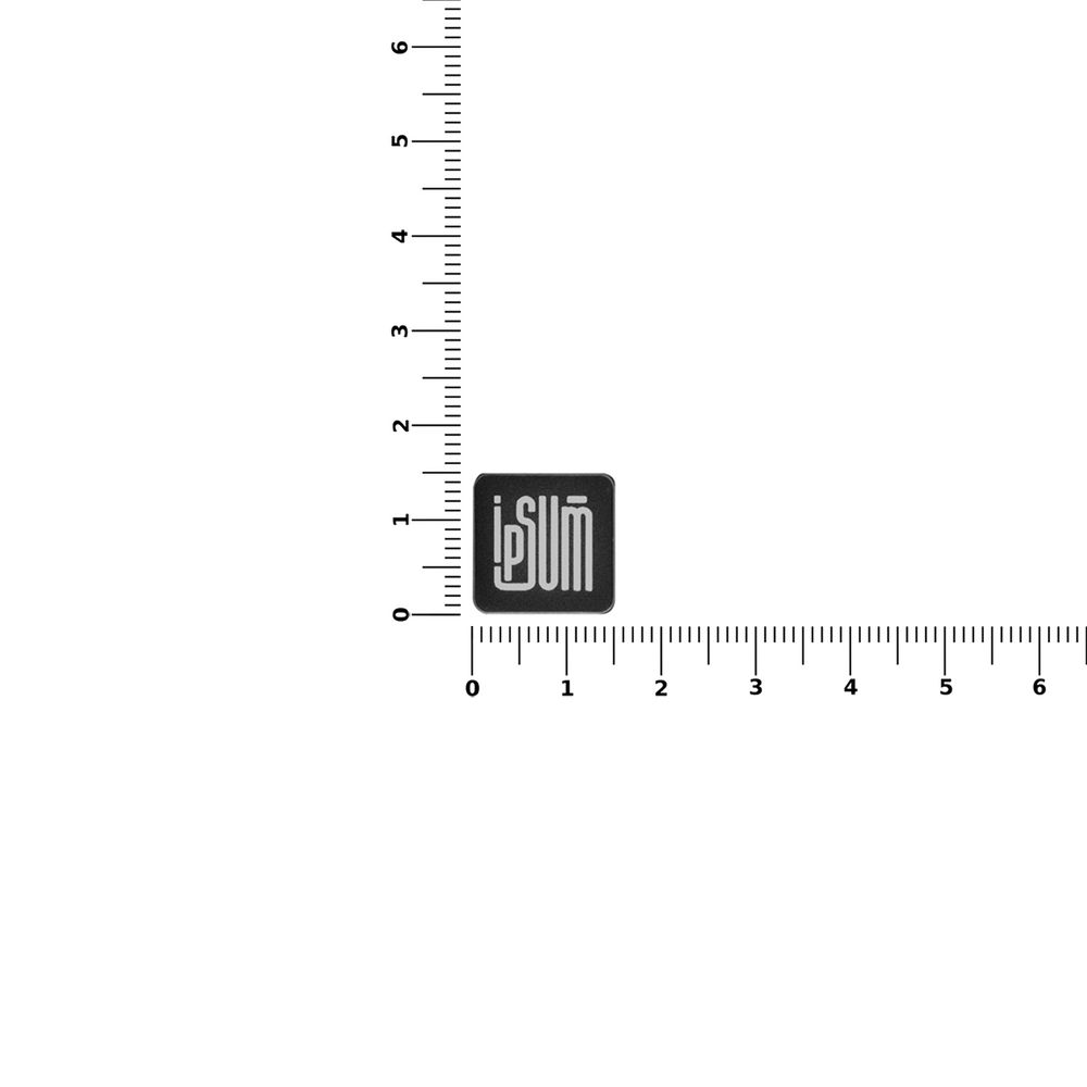 Квадратный шильдик на резинку Direct, черный — изображение 4