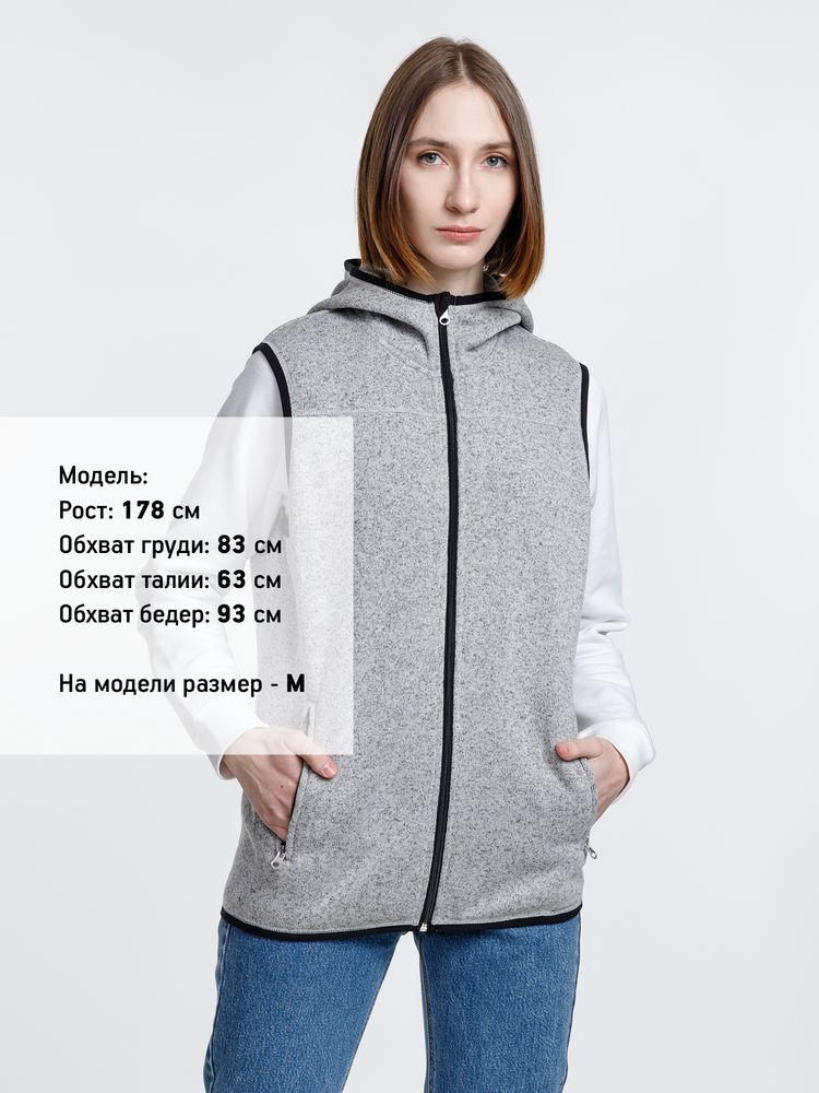Жилет с капюшоном унисекс Gotland, серый — изображение 12