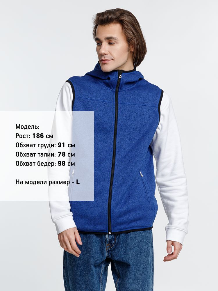 Жилет с капюшоном унисекс Gotland, синий — изображение 7