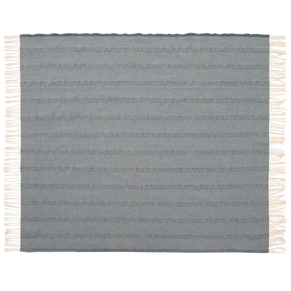 Плед «Сенеж», серо-синий — изображение 6