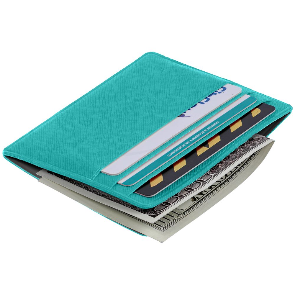 Чехол для карточек Devon, бирюзовый — изображение 4