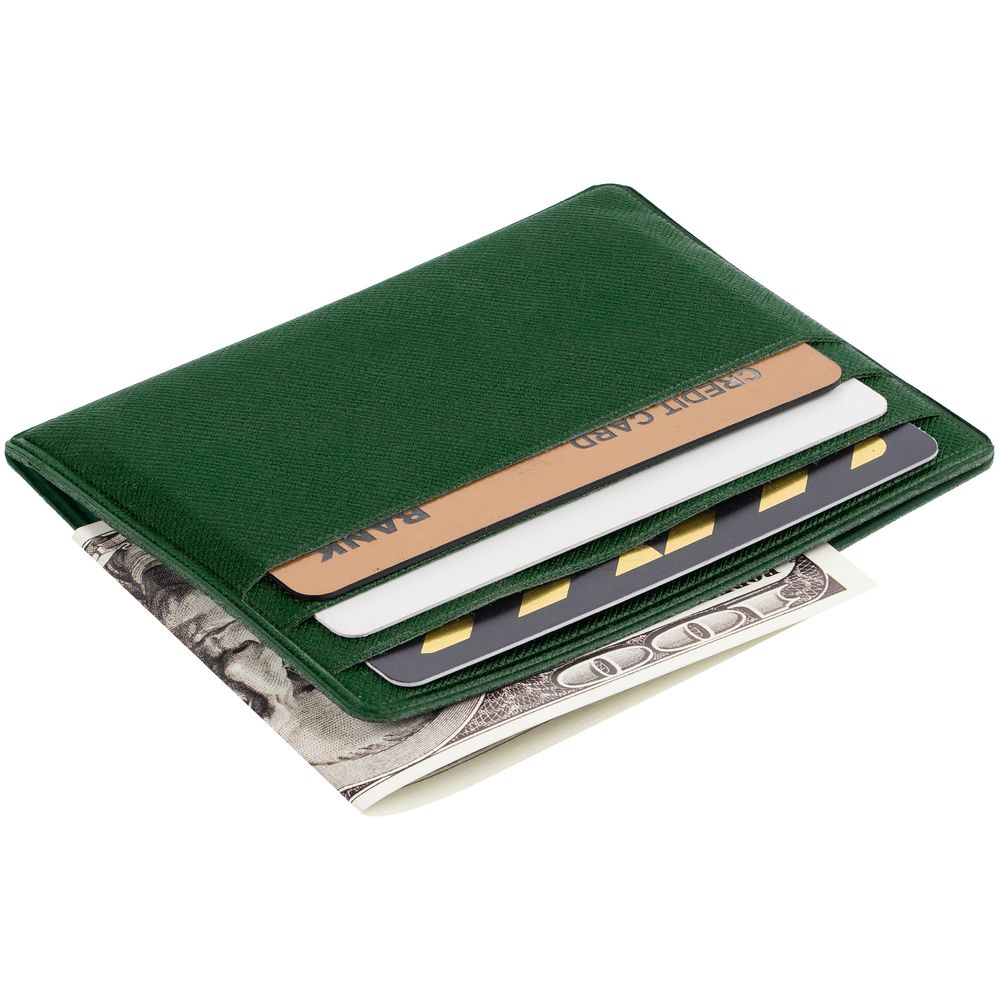 Чехол для карточек Devon, темно- зеленый — изображение 4