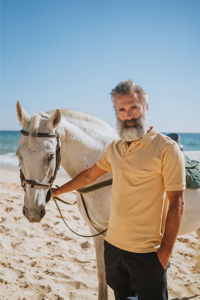 Рубашка поло мужская Adam, черная — изображение 10