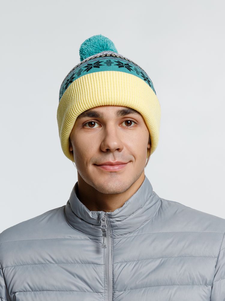 Шапка Mirakler, зеленая с желтым — изображение 7