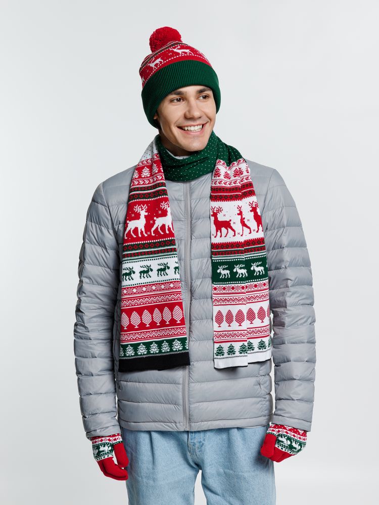 Шарф Mirakler, красный с зеленым — изображение 6