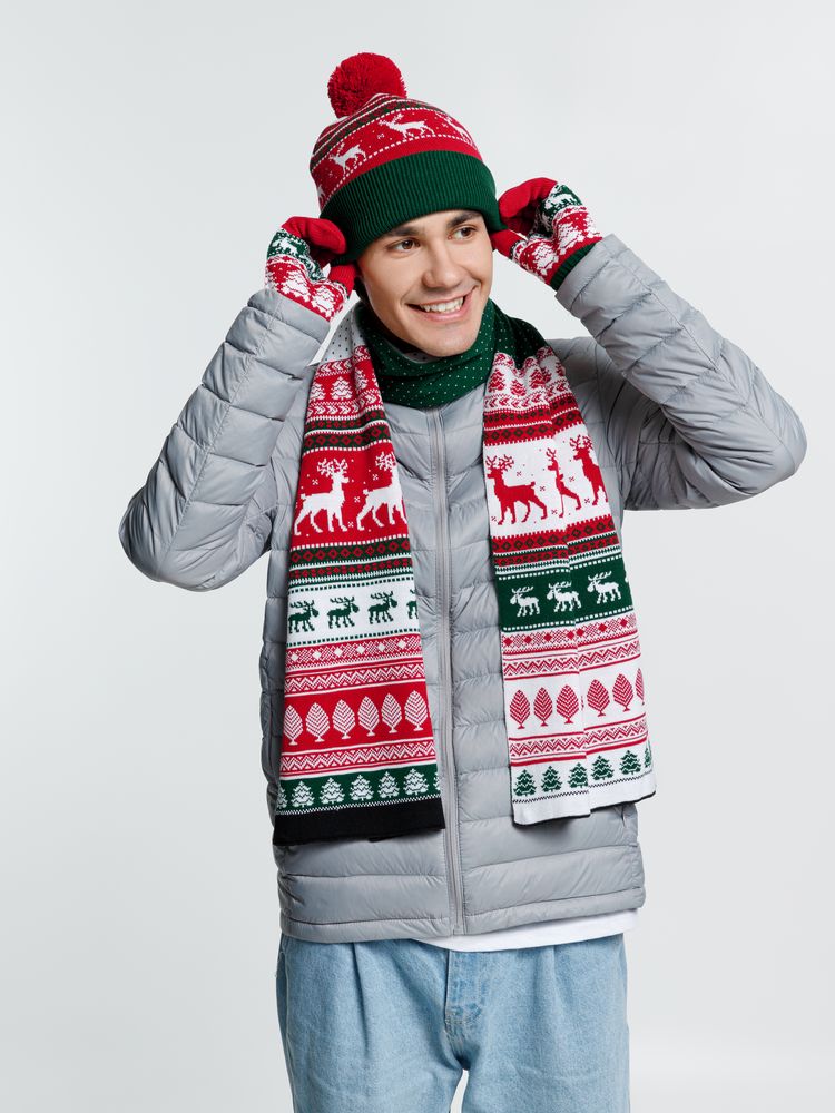 Шарф Mirakler, красный с зеленым — изображение 7