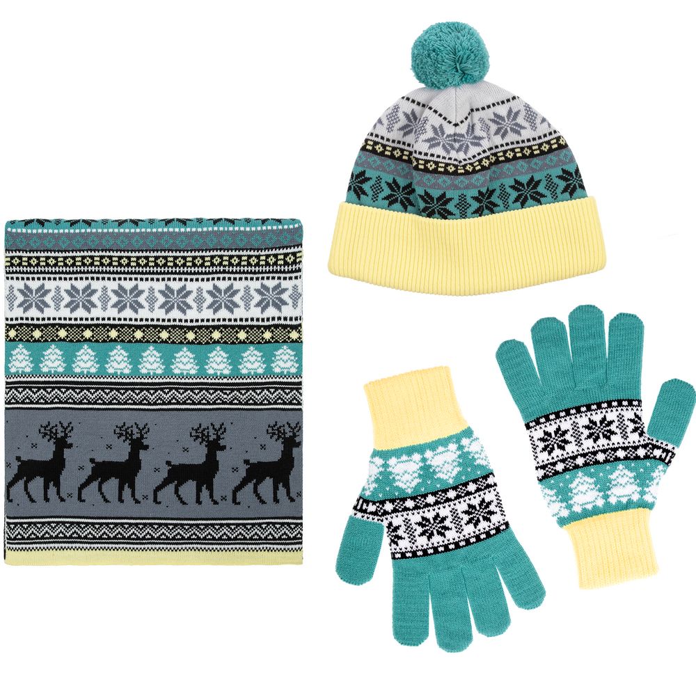 Шарф Mirakler, зеленый с желтым — изображение 5