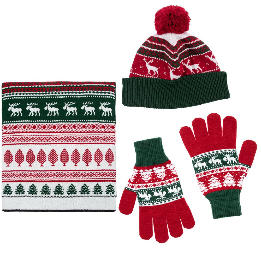 Шарф Mirakler, красный с зеленым — изображение 5