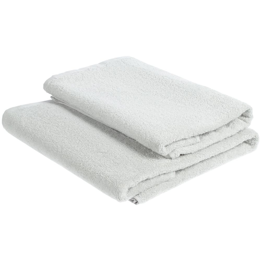 Полотенце махровое «Кронос», большое, светло-серое — изображение 5