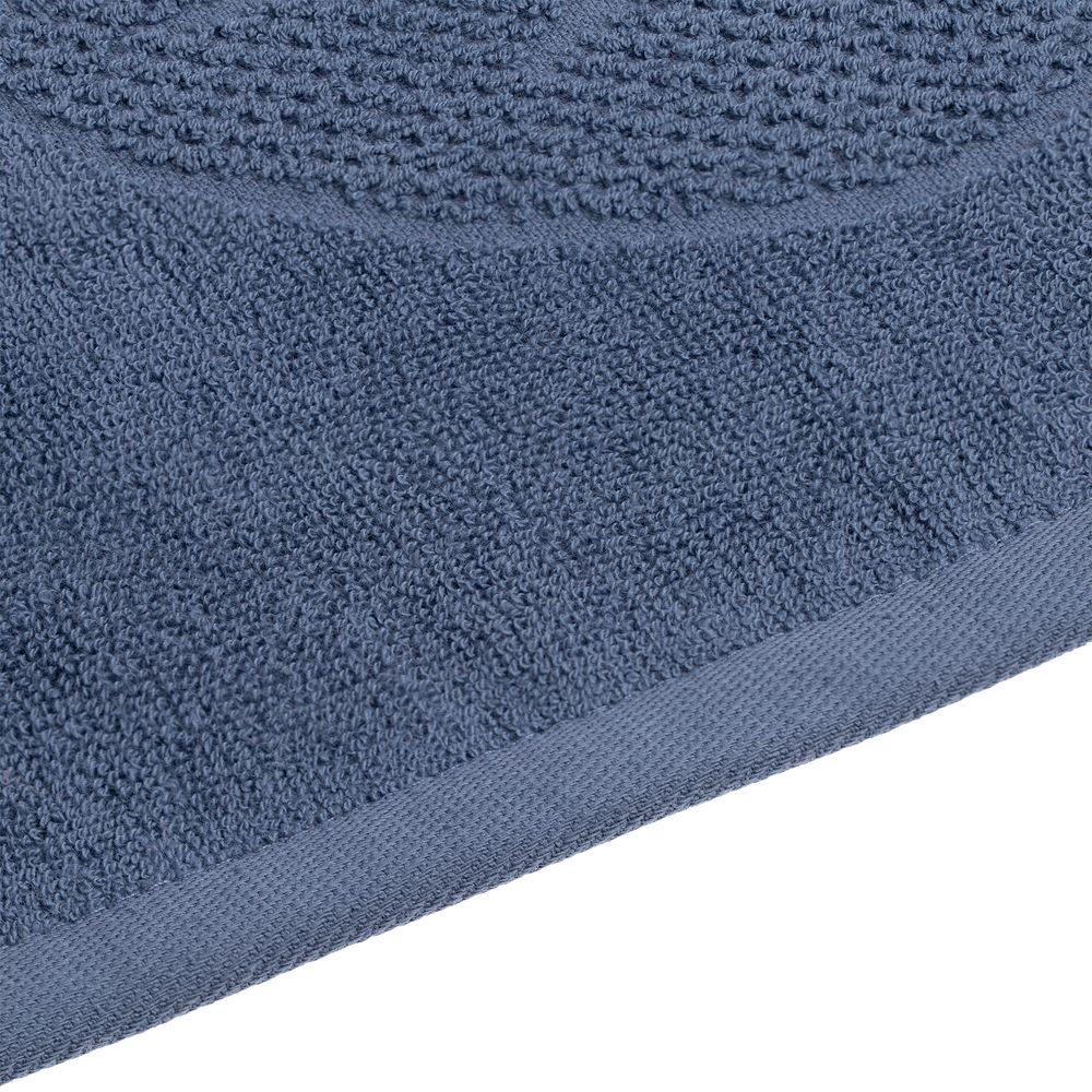 Полотенце махровое «Флора», большое, синее — изображение 4