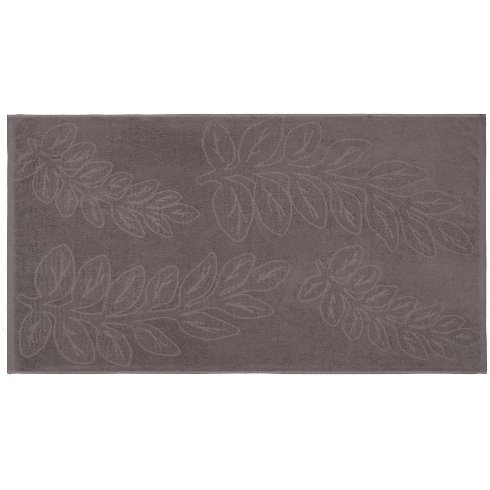 Полотенце махровое «Флора», среднее, коричневое (шитаки) — изображение 3