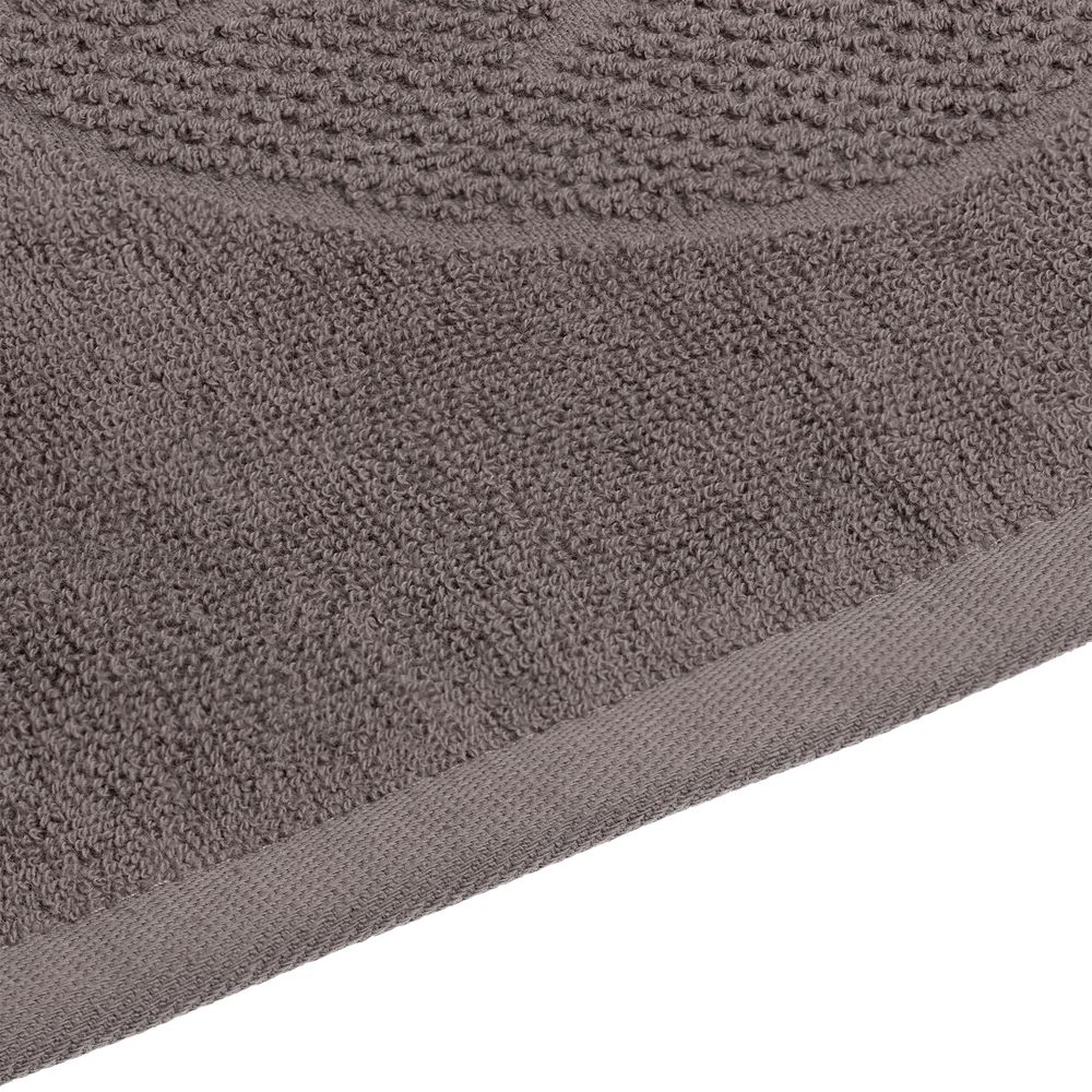 Полотенце махровое «Флора», среднее, коричневое (шитаки) — изображение 4